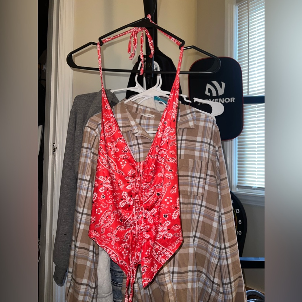 Shein western halter top